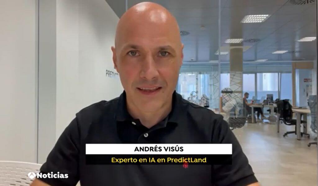 Entrevista a Andrés Visús para Antena 3 sobre los deepfakes.
